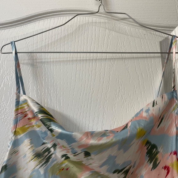 CIDER Floral Illusion Ruched Cowl Neck Midi Dress – Romantic & Flattering - Picture 6 of 6